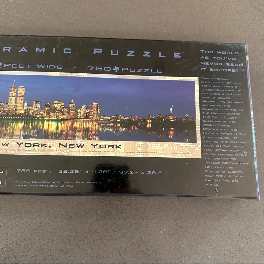 Vintage New York City Skyline Panoramic Puzzle 750 Pieces Unopened